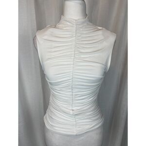 Naked Wardrobe Ruched Sleeveless Top – Size XS